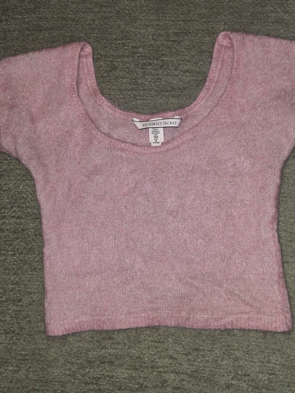 Victoria's Secret Pink Cropped Short Sleeve Knit Top S